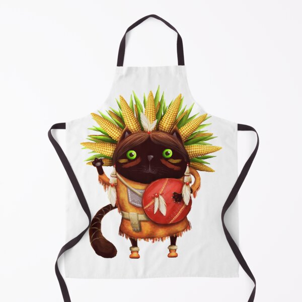 Item preview, gato jefe indio designed and sold by MaryshaArt.