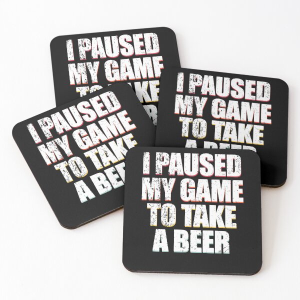 Item preview, Funny Vintage Video Gamer I Paused My Game to Take a Beer designed and sold by enjoytheshirt.