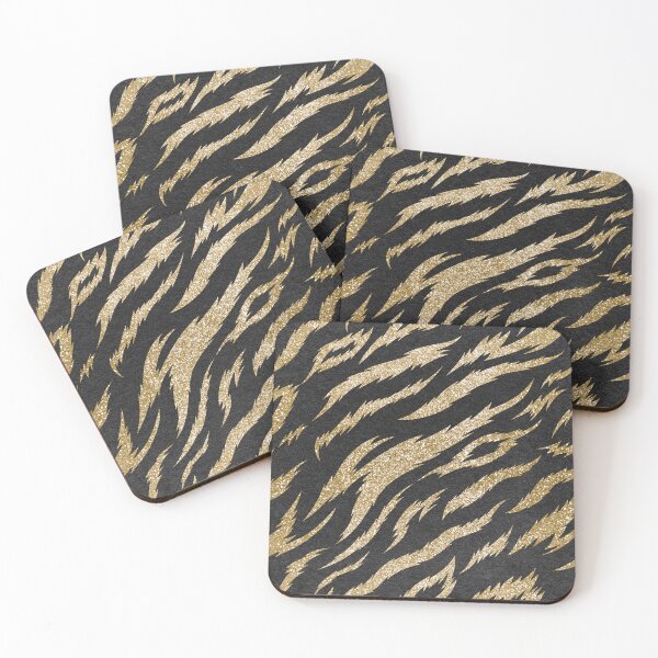 Item preview, Tiger gold seamless pattern, abstract animal print designed and sold by Sneh Universe.