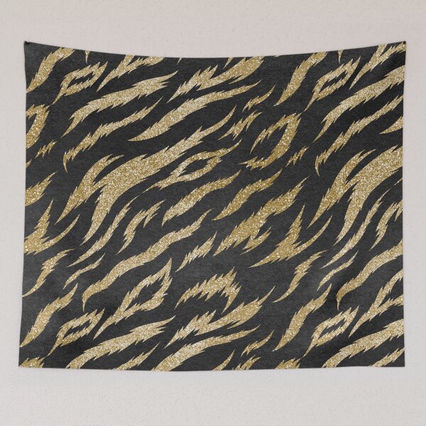 Item preview, Tiger gold seamless pattern, abstract animal print designed and sold by Sneh Universe.