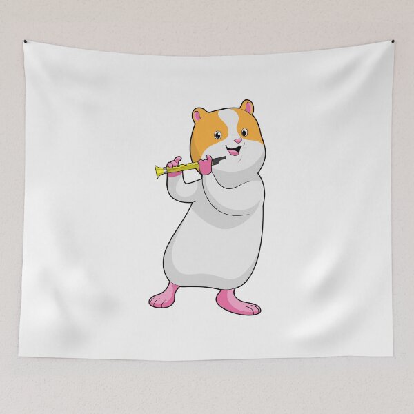 Item preview, Hamster at Music with Flute designed and sold by Snabdesign84.