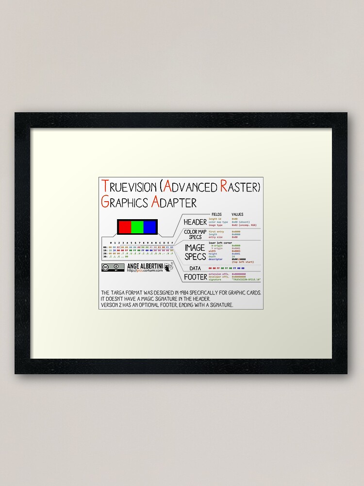 Alternate view of .TGA: TrueVision (Advanced Raster) Graphics Adapter Framed Art Print