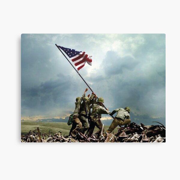 Item preview, US Marines raising the U.S. flag on Mount Suribachi, Battle of Iwo Jima, 1945  designed and sold by Graphic Master.