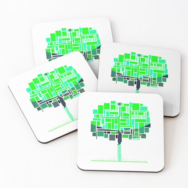 Item preview, NFT Be Tree Be Free Environmental theme delta green cubist tree 450 designed and sold by SpArtk.