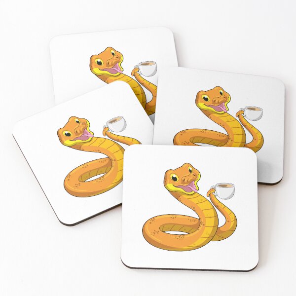 Item preview, Snake with Cup of Coffee designed and sold by Snabdesign84.