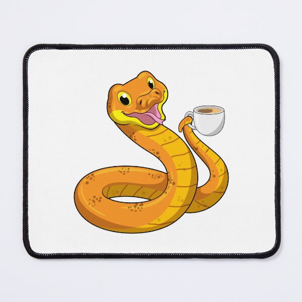 Item preview, Snake with Cup of Coffee designed and sold by Snabdesign84.