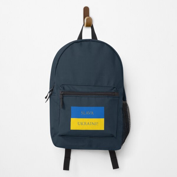 Item preview, Ukraine flag colours. Blue top, yellow bottom. romanized text Slava Ukraini! (Glory to Ukraine)r   designed and sold by DewdropGalaxy.