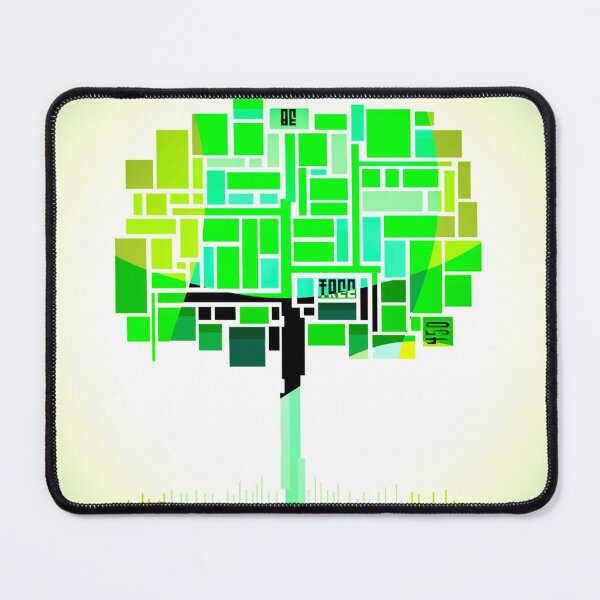 Item preview, NFT Be Tree Be Free Environmental theme perma green cubist tree 450 designed and sold by SpArtk.