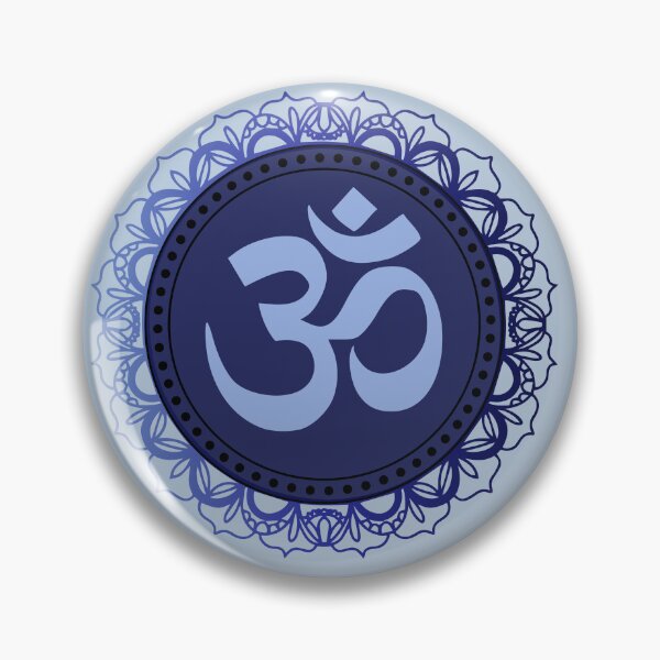 Item preview, Blue spiritual mandala om symbol designed and sold by Thegentleshop.