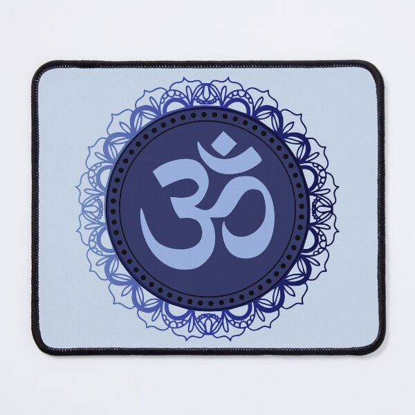 Item preview, Blue spiritual mandala om symbol designed and sold by Thegentleshop.