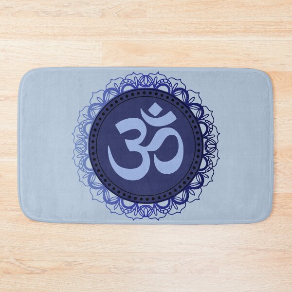 Item preview, Blue spiritual mandala om symbol designed and sold by Thegentleshop.