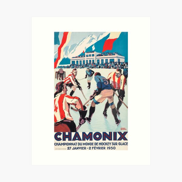 Item preview, Chamonix | Roger Broders | 1930 Ice Hockey Art designed and sold by CJET.