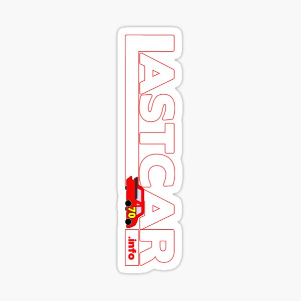 LASTCAR Vertical Black Tee Sticker