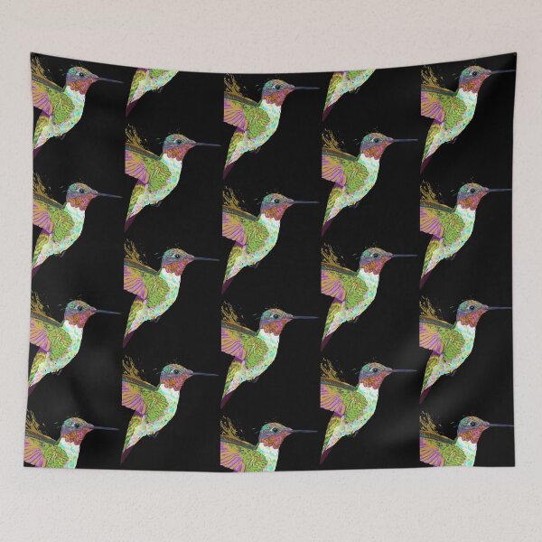 Item preview, Colorful Bird Flying Hummingbird designed and sold by alwe-designs.