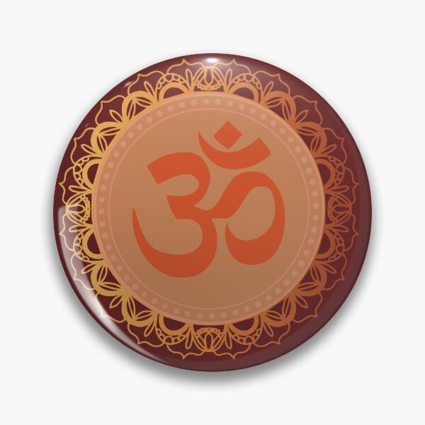 Item preview, Red and orange spiritual mandala om symbol designed and sold by Thegentleshop.