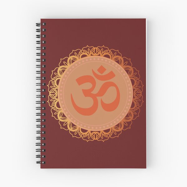 Item preview, Red and orange spiritual mandala om symbol designed and sold by Thegentleshop.