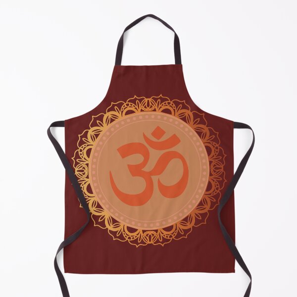 Item preview, Red and orange spiritual mandala om symbol designed and sold by Thegentleshop.