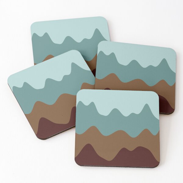 Item preview, waves pattern Aesthetics blue and brown  designed and sold by Bonicrazypeople.