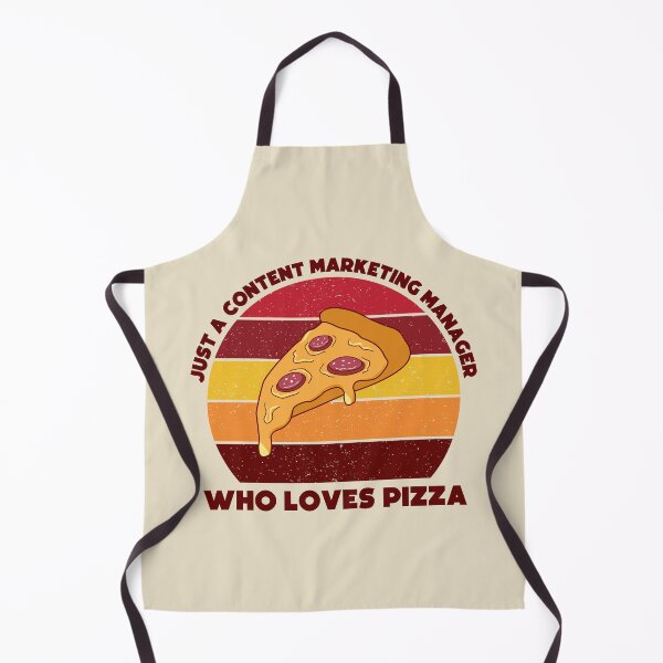 Item preview, Just a content marketing manager who loves pizza, dark text, funny marketer food lover, content marketing manager pizza designed and sold by SGS-.