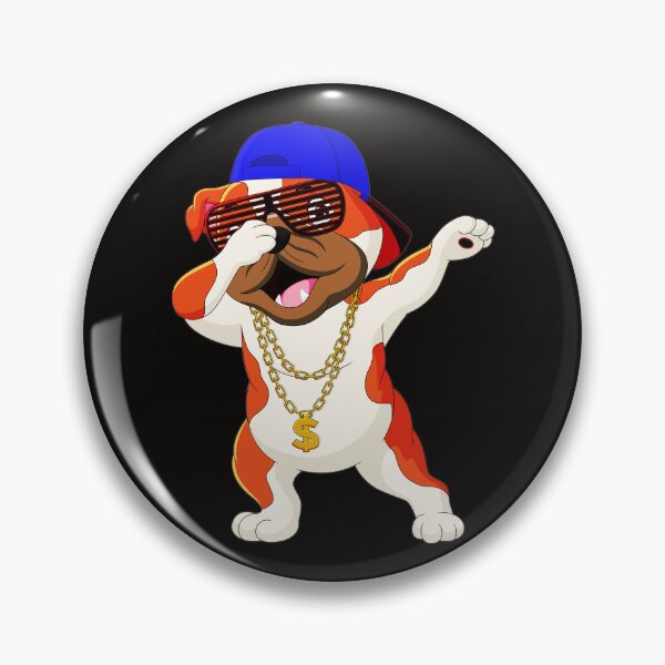 Item preview, A Dabbing Pug With A Cap And A Necklace   designed and sold by Pugstuff.