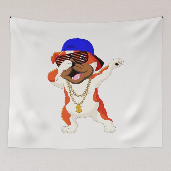 Item preview, A Dabbing Pug With A Cap And A Necklace   designed and sold by Pugstuff.
