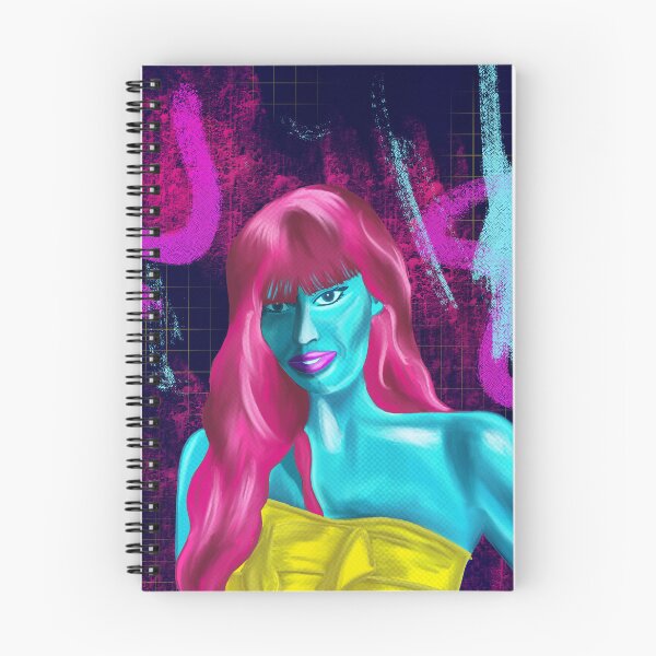 Item preview, Alien woman red hair- grunge abstract hand drawn Jameela Jamil illustration designed and sold by Orpaz Harush.