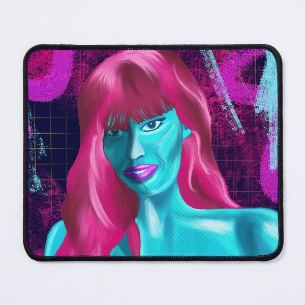 Item preview, Alien woman red hair- grunge abstract hand drawn Jameela Jamil illustration designed and sold by Orpaz Harush.