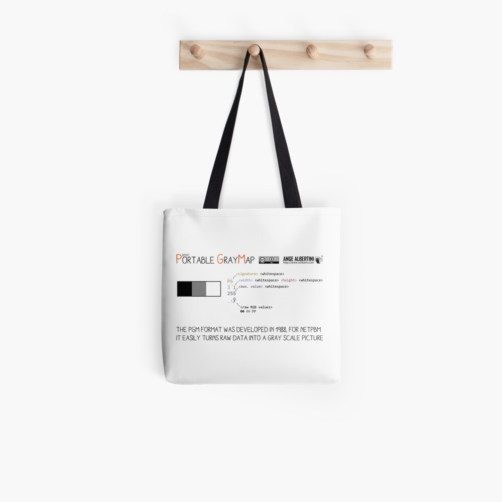 .PGM: Portable Graymap Tote Bag