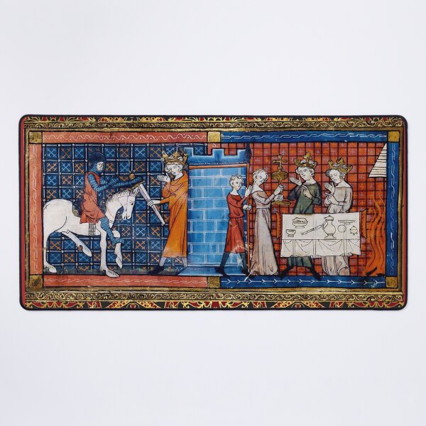 Artikel-Vorschau von Perceval in der Gralsburg Artuslegenden Mittelalter Miniatur, designt und verkauft von BulganLumini.