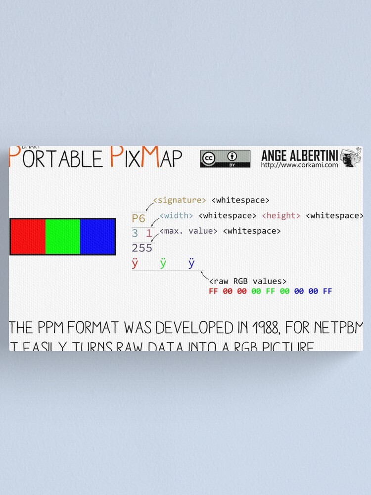 Alternate view of .PPM: Portable Pixmap Canvas Print