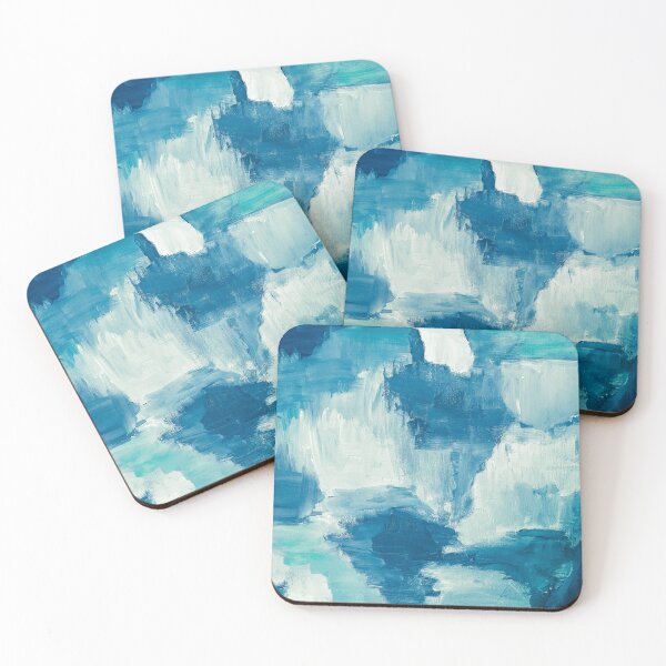 Item preview, Blue teal ocean sky with white clouds designed and sold by Marilena Strambu.