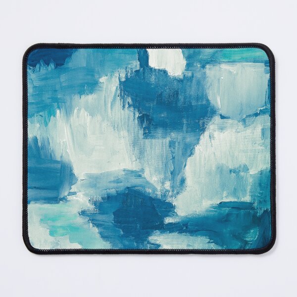 Item preview, Blue teal ocean sky with white clouds designed and sold by Marilena Strambu.