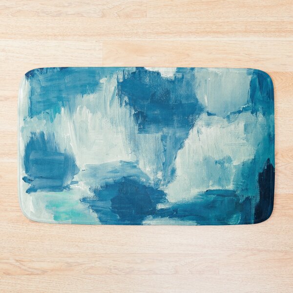 Item preview, Blue teal ocean sky with white clouds designed and sold by Marilena Strambu.