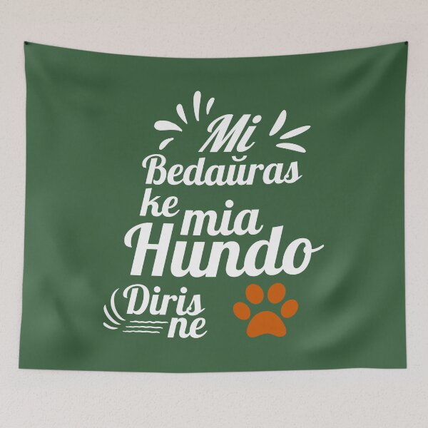 Item preview, Mi bedaŭras ke mia hundo diris ne designed and sold by Zebastjan Johanzen.