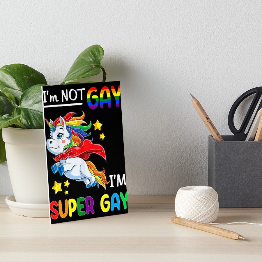 Unicorn Gay Pride Super Retro Lgbtq Flag Ally Lgbt Rainbow Art Board