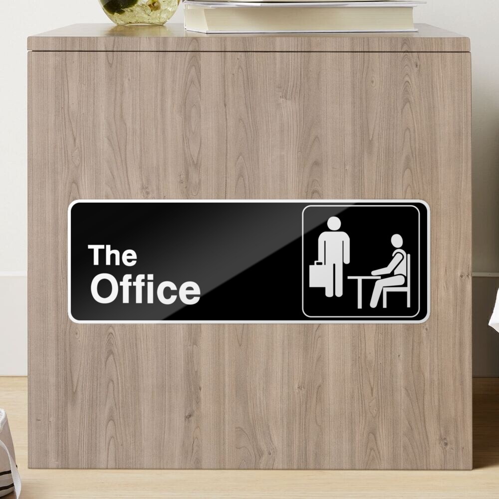 The Office Sign Sticker, Dunder Mifflin Sign Sticker for wall door 9''X3'',  USA! 