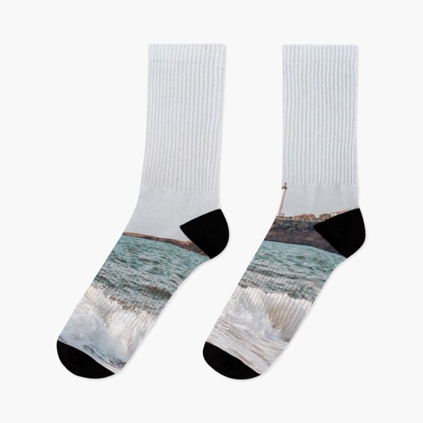 Item preview, French Lighthouse Overlooking Ocean designed and sold by BeetleAndFern.