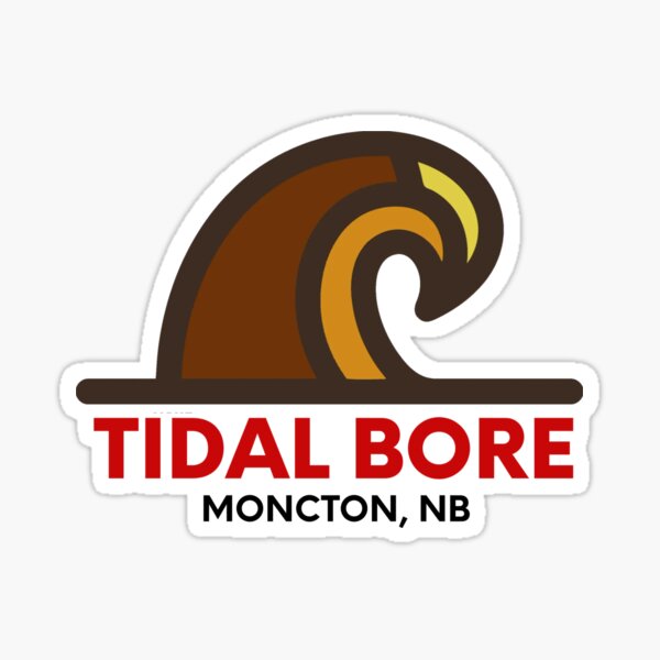 Tidal Bore Moncton NB Sticker