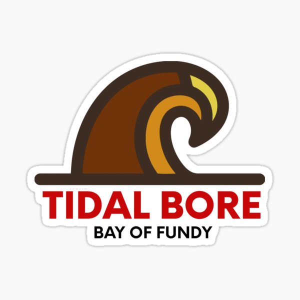 Tidal Bore Bay of Fundy Sticker