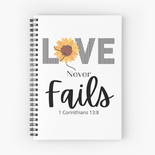 Item preview, Love Never Fails Corinthians 13:8 Sunflower - Love More designed and sold by RedSparkle.
