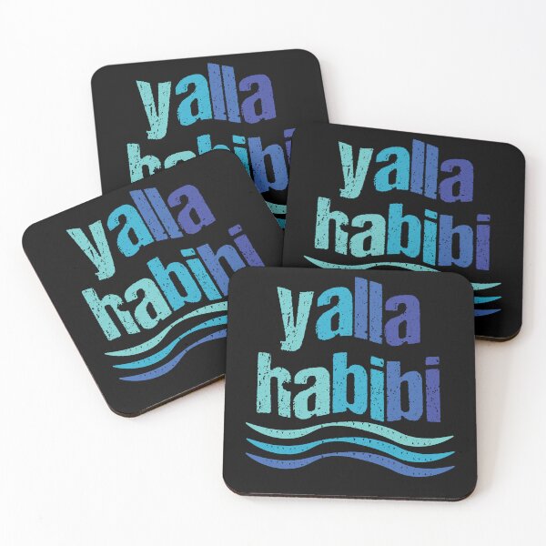 Item preview, yalla Habibi wavy text designed and sold by THROUGH-LIFE.