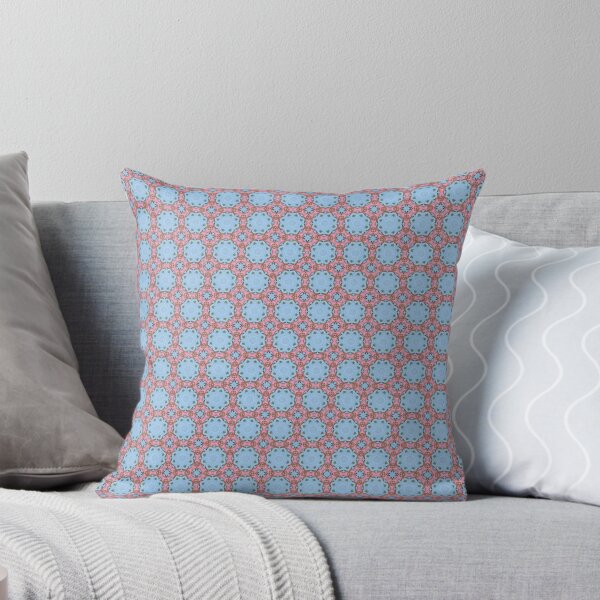 Item preview, Rose pink and sky blue pattern from summer garden painting designed and sold by SusanAlisonArt.