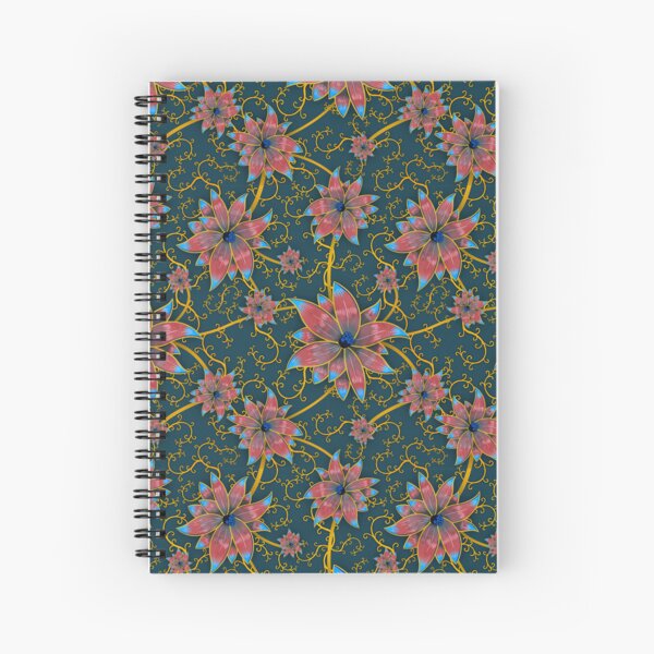 Vegetal Pattern Spiral Notebook