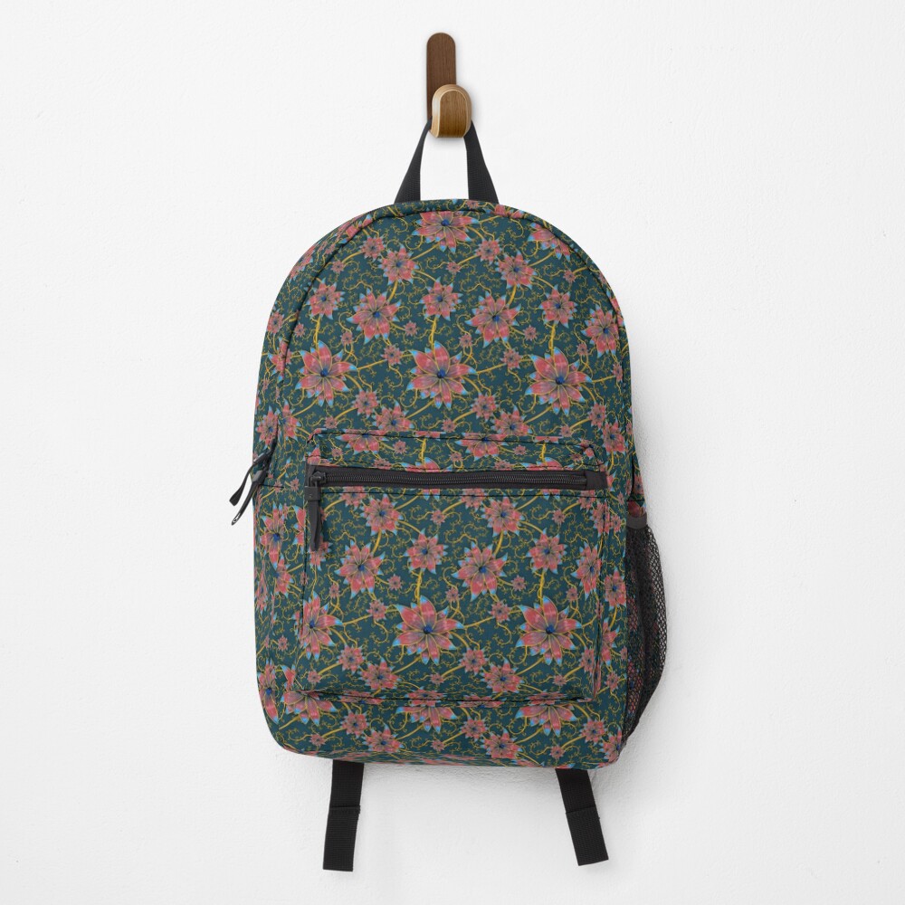 Vegetal Pattern Backpack
