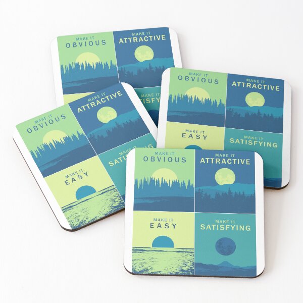 Item preview, Obvious Attractive Easy Satisfying (Atomic Habits - James Clear) designed and sold by TKsuited.