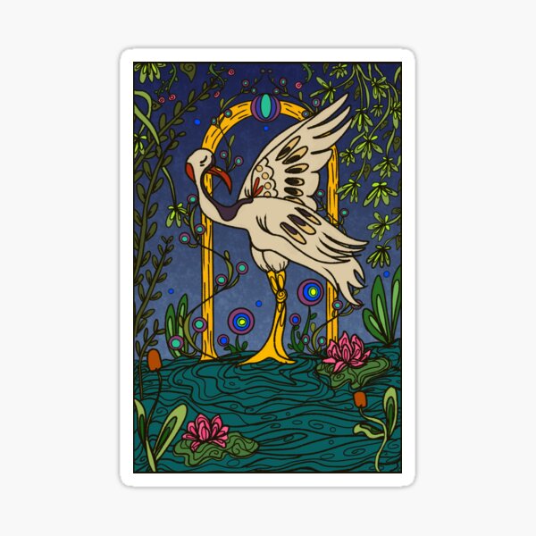 Item preview, Arch Guardian Crane Drawing designed and sold by JuniperusBee.