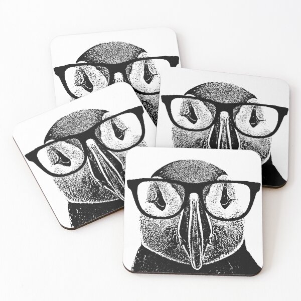 Item preview, Puffin Bird Glasses || Newfoundland and Labrador || Gifts || Souvenirs || Clothing designed and sold by SaltWaterOre.