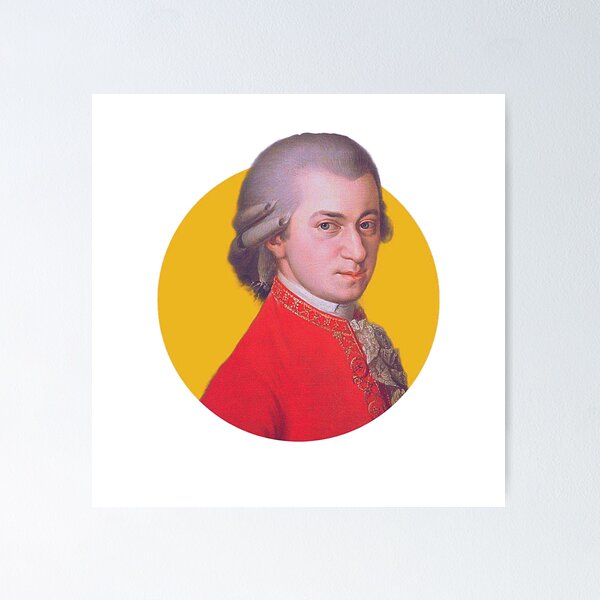 Vista previa del artículo con la obra «genial mozart», diseñado y vendido por Musicianst0re.