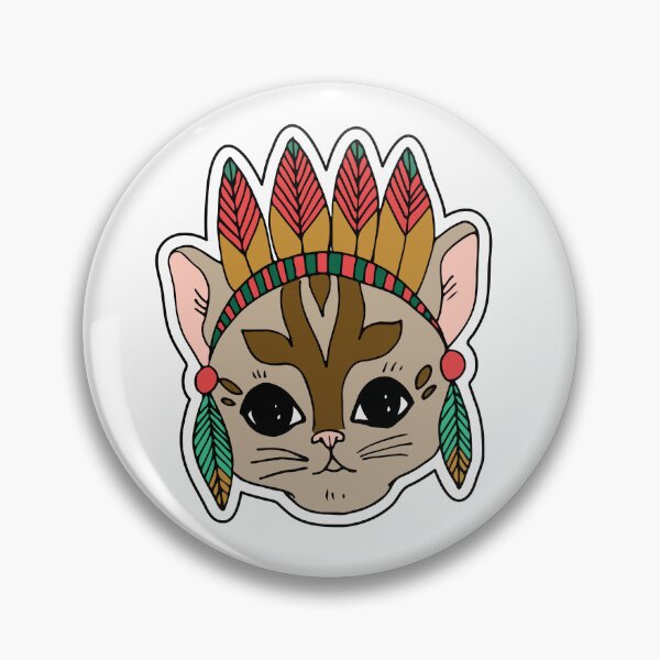 Item preview, Cat in feather headdress hat designed and sold by NKTNstudio.