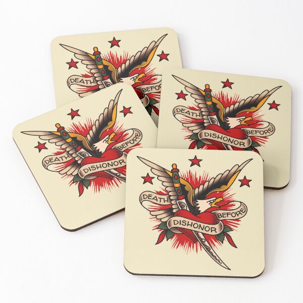 Item preview, Salty-Dog American Traditional Death Before Dishonor Design designed and sold by salty-dog.